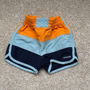 Patagonia Kids' Orange and Blue Shorts Boardshorts